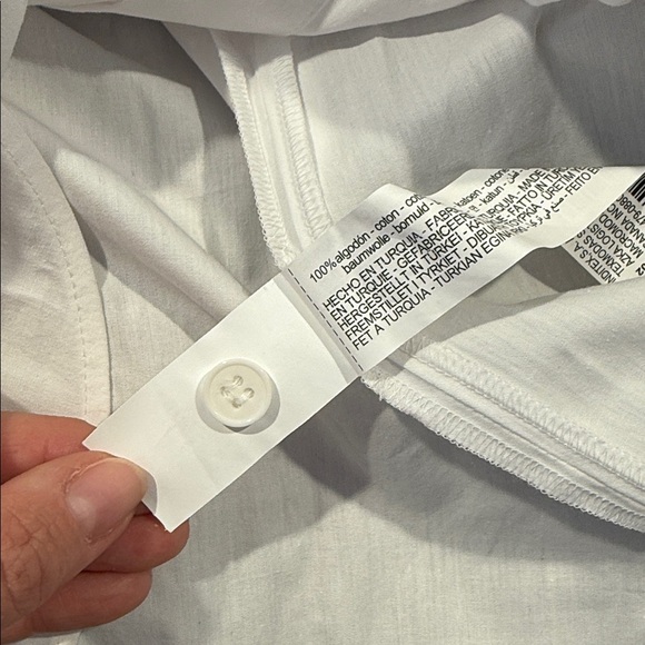 Zara White Off-Shoulder Button-Up Blouse size medium - Picture 5 of 5